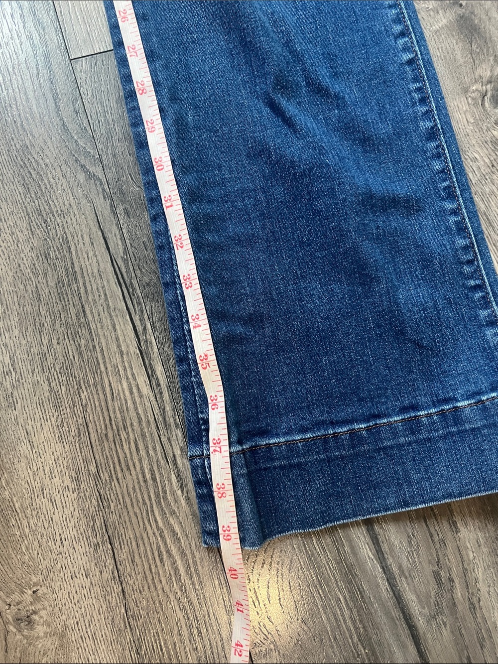 LOFT Blue Wide-Leg Denim Jeans Size10 - Picture 7 of 14